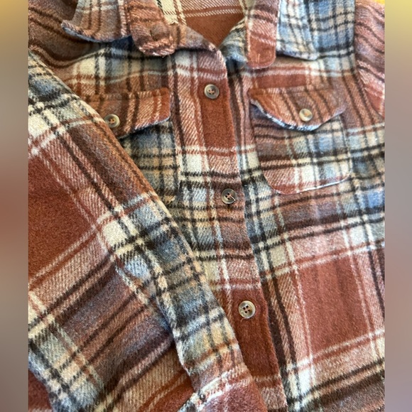 Boys Plaid Fleece Overshirt - Picture 2 of 2